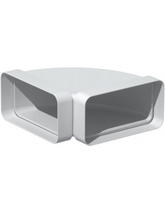 Coude 90° horizontal PVC rigide rectangulaire 55 x 110 mm gamme TUBPLA CHR 100 S&P UNELVENT 833645