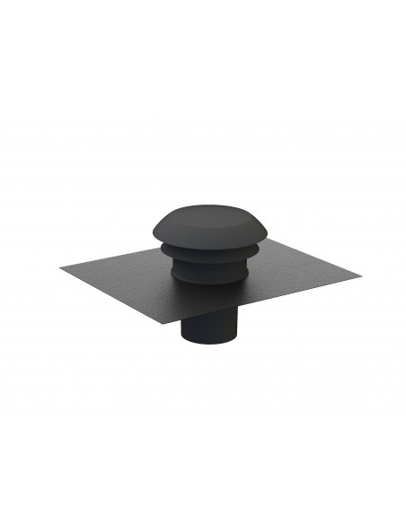 CHAPEAU CIRCULAIRE PLASTIQUE DE TOITURE D125 MM COULEUR ARDOISE UNELVENT CPR 125 ARDOISE 876003