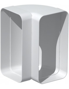 Coude 90° vertical PVC rigide rectangulaire 55 x 220 mm gamme TUBPLA CVR 125 S&P UNELVENT 833638