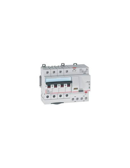 Disjoncteur différentiel monobloc DX³6000 10kA départ haut automatique 4 Pôles 400V 40A type AC 30mA LEGRAND 411201