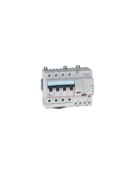 Disjoncteur Différentiel DX3 Tétrapolaire Coube C 6KA Type AC 30MA 7 Modules LEGRAND 411192