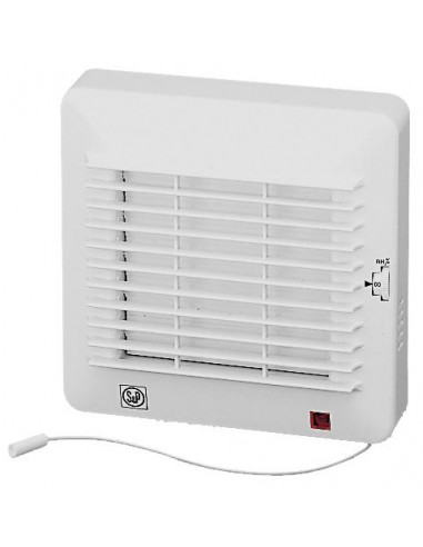 Aérateur standard 180 m3/h temporisation réglable volets automatiques D120mm EDM 200 CR S&P UNELVENT 404210