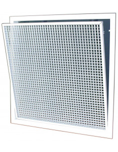 Grille de reprise à mailles fixes alu blanc filtre démontable D 600 x 600 mm GRR CD 600X600 S&P UNELVENT 879649