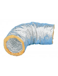 Gaine souple alu iso phonique 50 mm classement M0/M1 D 160 mm longueur 10 m GSI MP 160/10M/50 S&P UNELVENT 820780