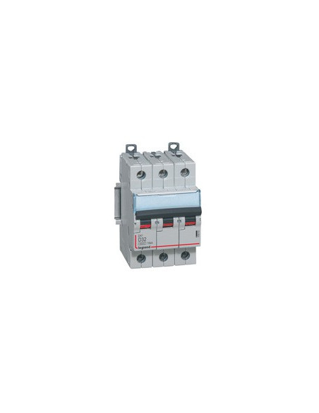 Disjoncteur DX³6000 10kA à vis 3 Pôles 400V~ 32A courbe D peigne HX³ traditionnel LEGRAND 408062