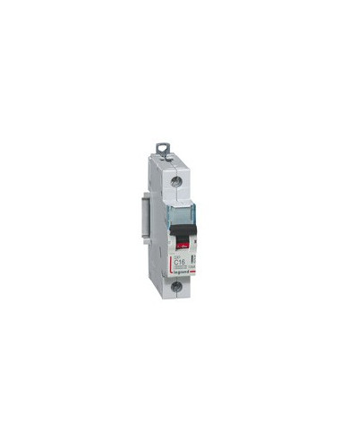 Disjoncteur DX³6000 arrivée haute et départ bas à vis 1 Pôle 230V~ à 400V~ 16A courbe C 1 module LEGRAND 407654