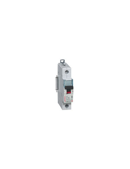 Disjoncteur DX³6000 arrivée haute et départ bas à vis 1 Pôle 230V~ à 400V~ 16A courbe C 1 module LEGRAND 407654