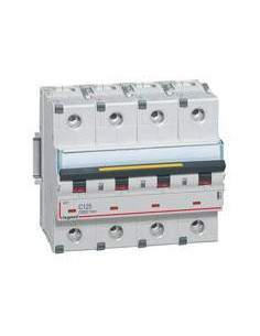 Disjoncteur DX³10000 16kA arrivée haute et départ bas à vis 4 Pôles 400V~ 125A courbe C 6 modules LEGRAND 409364 2