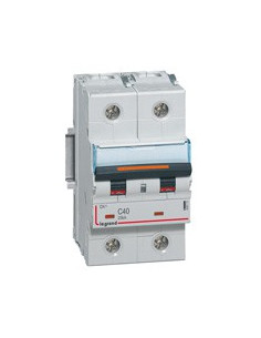 Disjoncteur DX³ 25kA arrivée haute et départ bas à vis 2 Pôles 400V 40A courbe C 3 modules LEGRAND 409772 2