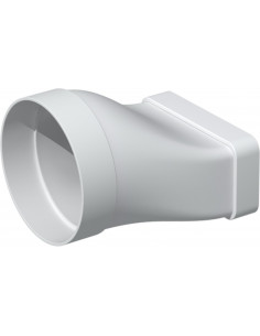 Manchon mixte PVC rectangulaire 55 x 110 mm/circulaire D 100 mm gamme TUBPLA MCM 100 S&P UNELVENT 833648