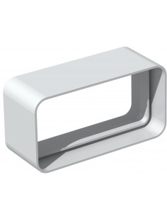 Manchon droit PVC rectangulaire 55 x 110 mm/circulaire D 100 mm gamme TUBPLA MCR 100 S&P UNELVENT 833647