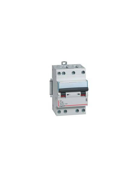 Disjoncteur DX³6000 10kA arrivée haute et départ bas à vis 4 Pôles 400V 16A courbe C pour peigne HX³ optimisé LEGRAND 407907