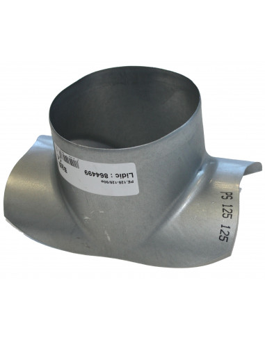 Piquage express à 90° en acier galvanisé D support 250 mm D raccord 125 mm PE 250-125/90 S&P UNELVENT 865104