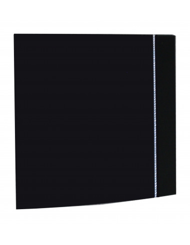 aérateur design 85 m3/h façade noire swarovski clapet anti-retour D 100 mm SILENT 100 CZ BLACK DESIGN SW S&P UNELVENT 403487