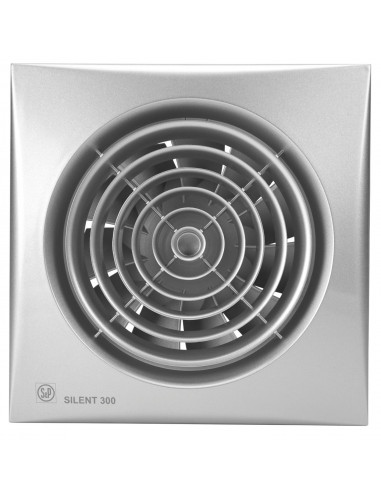 aérateur 280 m3/h façade silver tempo réglable de 1 à 30 mn D 150 mm SILENT 300 CRZ SILVER S&P UNELVENT 400012