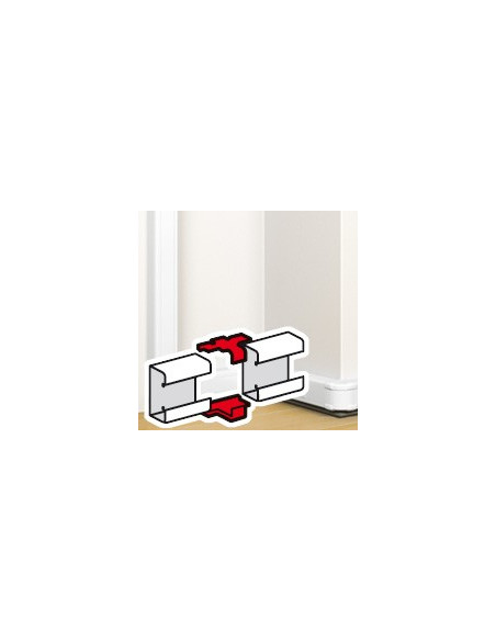 Eclisse de jonction pour goulotte à clippage direct Mosaic 50x105mm blanc LEGRAND 075662