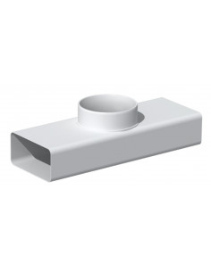 Té mixte PVC rigide rectangulaire 55 x 110 mm/circulaire D 100 mm gamme TUBPLA TER 100 S&P UNELVENT 834083