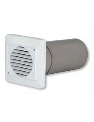 GRILLE PLASTIQUE FIXE + TUBE COULISSANT DIAMETRE 100 MM UNELVENT TGF-100 870474