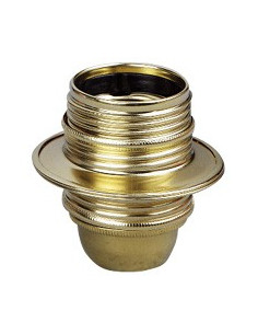 Douille culot E27 à chemise filetée métallique avec 2 bagues et borne de terre 4A 150W LEGRAND 091132