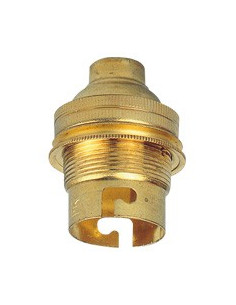 Douille pour ampoule B22 avec bague sortie de câble droite laiton LEGRAND 097100 2