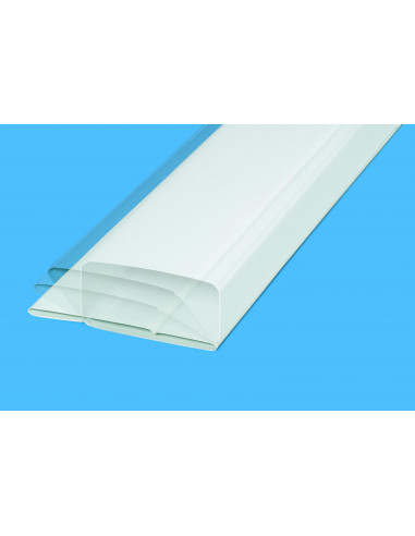 Conduit rectangulaire PVC rigide 40 x 110 mm équivalent D 80 mm long 1,5 m TPL 80/1.5 S&P UNELVENT 832100
