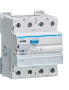Interrupteur différentiel 3P+N 100A 300mA type AC HAGER CFC684F 2