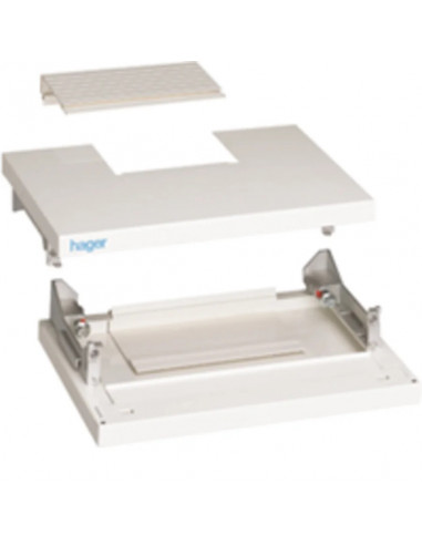 Kit panneaux de tête et de base quadro4 p 260mm h73mm l 620mm IP43 IK08 HAGER FC426