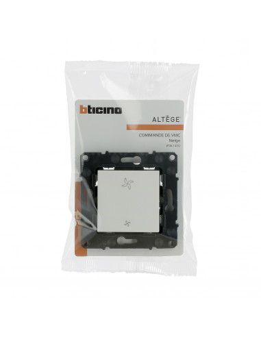 Commande pour VMC Altège avec connexion à bornes automatiques finition Neige BTICINO BTAL14DD