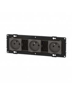 Triple prise de courant précâblée Altège 16A finition Nuage BTICINO BTAL23CD
