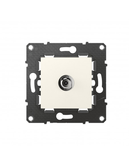 Prise télévision simple type F à visser Altège finition Neige BTICINO BTAL41DD