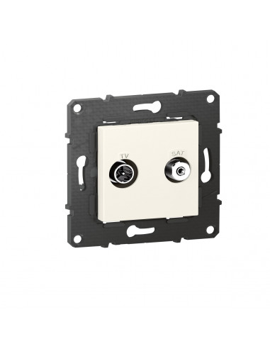 Prise TV-SAT Altège adaptée à la réception satellite finition Neige BTICINO BTAL43DD