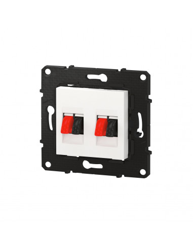 Double prise haut-parleur Altège finition Neige BTICINO BTAL47DD