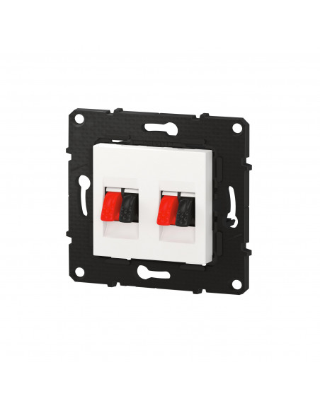 Double prise haut-parleur Altège finition Neige BTICINO BTAL47DD
