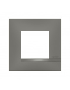 Plaque Altège Classico 1 poste Nuage effet aluminium avec liseré effet alu BTICINO BTAL9NA1