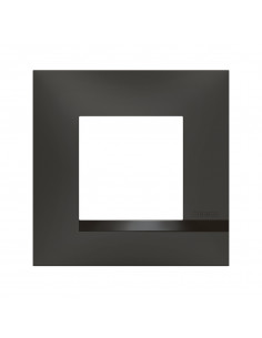 Plaque Altège Classico 1 poste Nuit noir satiné avec liseré noir brillant BTICINO BTAL9NU1
