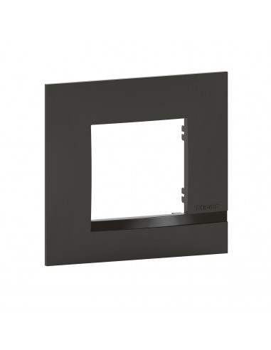 Plaque Altège Classico 1 poste Nuit noir satiné avec liseré noir brillant BTICINO BTAL9NU1