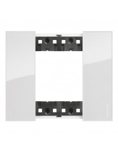 Living Now plaque glacier 2 modules BTICINO BTKA4802DW