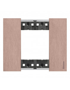 Living Now plaque cuivre 2 modules BTICINO BTKA4802ZM