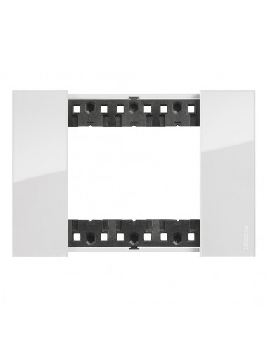 Living Now plaque glacier 3 modules BTICINO BTKA4803DW