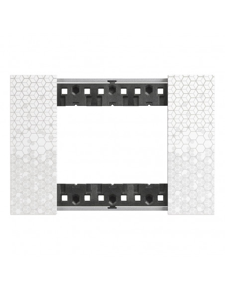 Living Now plaque pixel 3 modules BTICINO BTKA4803MW