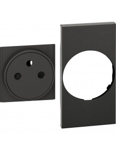 Enjoliveur Living Now pour prise de courant Surface 2 modules noir mat BTICINO BTKG55F