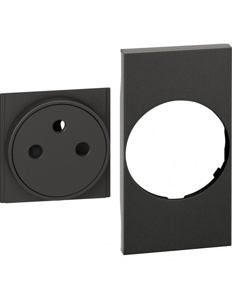 Enjoliveur Living Now pour prise de courant Surface 2 modules noir mat BTICINO BTKG55F