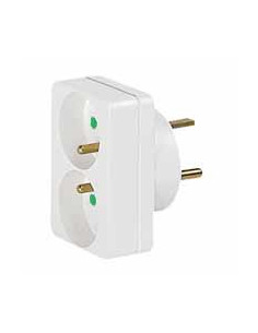 Adaptateur pour branchement de 2 fiches 2P+T 16A sur prise 20A LEGRAND 090038