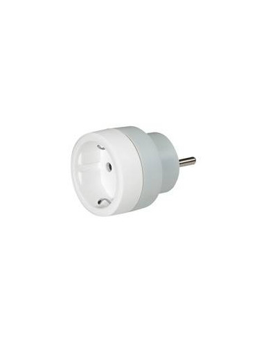 Adaptateur 2P+T 16A 230V fiche standard germanique sur prise standard français LEGRAND 050382