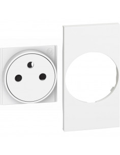 Living Now enjoliveur 2 modules pour prise 2P+T blanc BTICINO BTKW55F