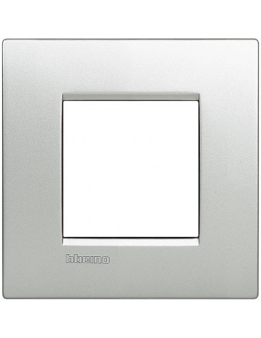 Plaque Livinglight Air Metal monochrome 2 modules Tech BTICINO BTLNE4802TE