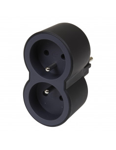 MOP FB 2X2P+T STANDARD PRISES FRONTALES NOIR LEGRAND 049432