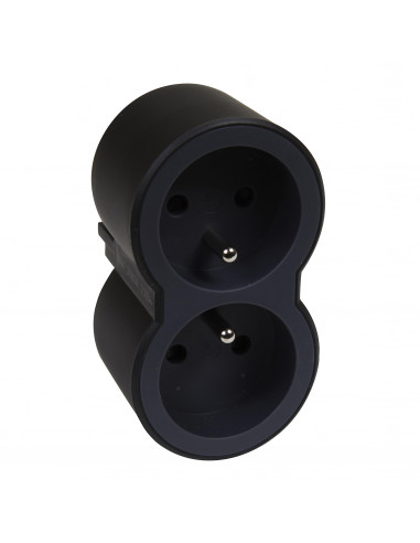MOP FB 2X2P+T STANDARD PRISES FRONTALES NOIR LEGRAND 049432