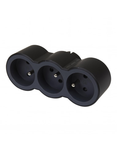 MOP FB 3X2P+T STANDARD PRISES FRONTALES NOIR LEGRAND 049434