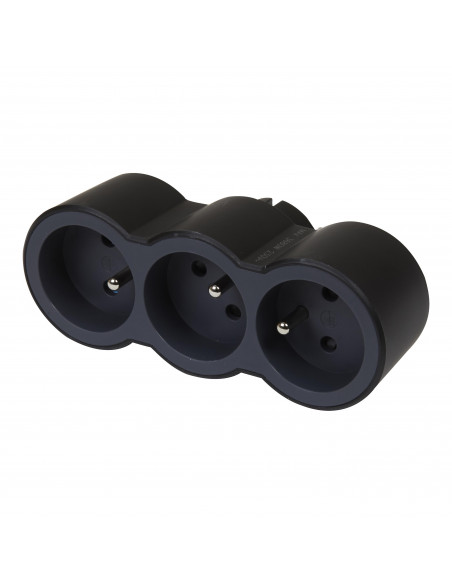 MOP FB 3X2P+T STANDARD PRISES FRONTALES NOIR LEGRAND 049434